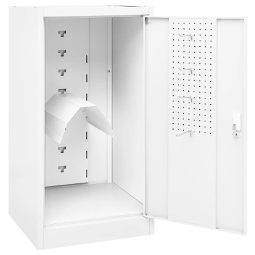 vidaXL Ντουλάπα για Σέλα Λευκό 53 x 53 x 105 εκ. Ατσάλινο