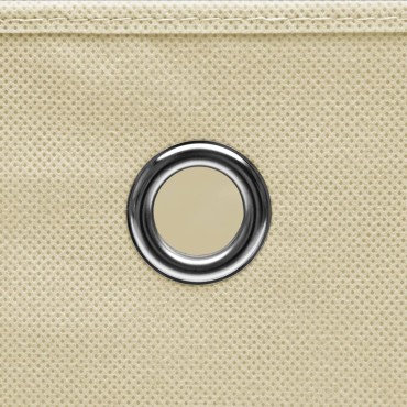 vidaXL Κουτιά Αποθήκευσης 4 τεμ. Κρεμ 28x28x28 εκ. Ύφασμα Non-woven