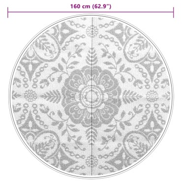 vidaXL Χαλί εξωτερικού χώρου ARAKIL ροζ Ø160 cm PP