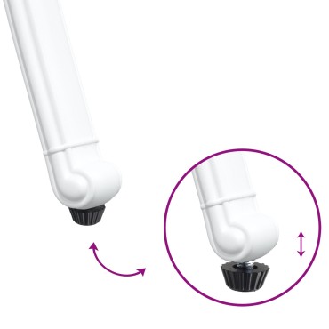vidaXL Σετ 3 Λευκό Χυτό Αλουμίνιο 150x90x72cm Ανθεκτικό