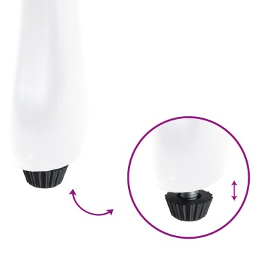 vidaXL Σετ 3 Λευκό Χυτό Αλουμίνιο 150x90x72cm