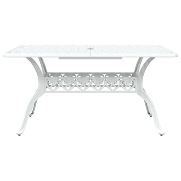 vidaXL Σετ 3 Λευκό Χυτό Αλουμίνιο 150x90x72cm