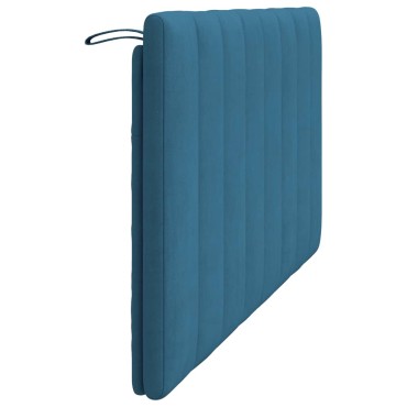 vidaXL Μαξιλάρι για Κεφαλάρι Μπλε Βελούδο 160x3x45cm 1 τεμ.