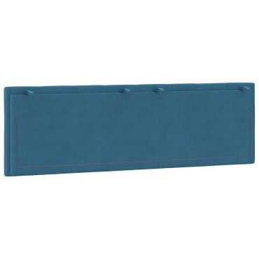 vidaXL Μαξιλάρι για Κεφαλάρι Μπλε Βελούδο 160x3x45cm 1 τεμ.