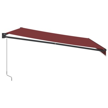 vidaXL Τέντα Πτυσσόμενη Χειροκίνητη Μπορντό 450x300 εκ.