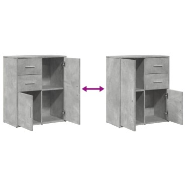 vidaXL Βοηθητικό Ντουλάπι Γκρι Σκυρ. 60x31x70cm από Επεξεργασμένο Ξύλο 1 τεμ.