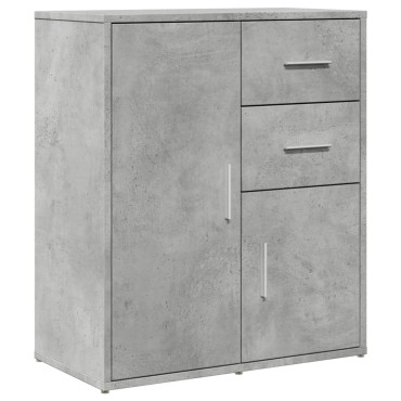 vidaXL Βοηθητικά Ντουλάπια 2 τεμ. Γκρι Σκυρ. 60x31x70cm Επεξεργ. Ξύλο