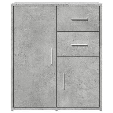 vidaXL Βοηθητικά Ντουλάπια 2 τεμ. Γκρι Σκυρ. 60x31x70cm Επεξεργ. Ξύλο