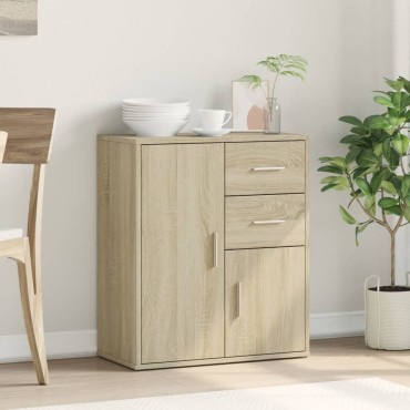 vidaXL Βοηθητικό Ντουλάπι Sonoma Δρυς 60x31x70cm Επεξεργασμένο Ξύλο 1 τεμ.