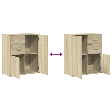 vidaXL Βοηθητικό Ντουλάπι Sonoma Δρυς 60x31x70cm Επεξεργασμένο Ξύλο 1 τεμ.