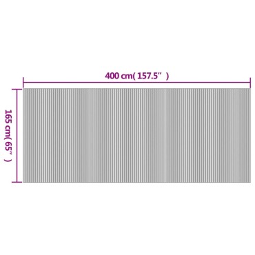 vidaXL Διαχωριστικό Δωματίου Λευκό 165x400cm από Μπαμπού 1 τεμ.