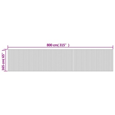 vidaXL Διαχωριστικό Δωματίου Γκρι 165x800cm από Μπαμπού 1 τεμ.
