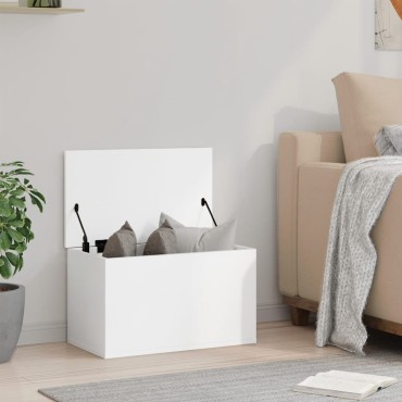 vidaXL Κουτί Αποθήκευσης Λευκό 60x35x35cm από Επεξεργασμένο Ξύλο 1 τεμ.