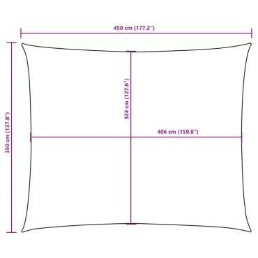 vidaXL Πανί Σκίασης Ορθογώνιο Πορτοκαλί 3,5 x 4,5 μ. από Ύφασμα Oxford