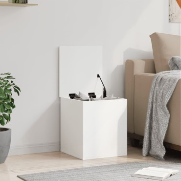 vidaXL Κουτί Αποθήκευσης Λευκό 40x42x46cm Επεξεργασμένο Ξύλο 1 τεμ.