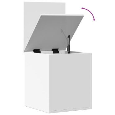 vidaXL Κουτί Αποθήκευσης Λευκό 40x42x46cm Επεξεργασμένο Ξύλο 1 τεμ.