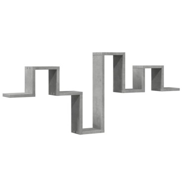 vidaXL Ράφι Τοίχου Γκρι Σκυροδέματος 104,5x10x43cm από Επεξ. Ξύλο 1 τεμ.