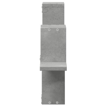 vidaXL Ράφι Τοίχου Γκρι Σκυροδέματος 104,5x10x43cm από Επεξ. Ξύλο 1 τεμ.