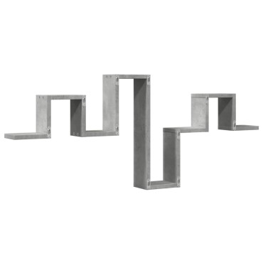 vidaXL Ράφι Τοίχου Γκρι Σκυροδέματος 104,5x10x43cm από Επεξ. Ξύλο 1 τεμ.