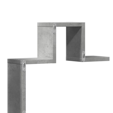 vidaXL Ράφι Τοίχου Γκρι Σκυροδέματος 104,5x10x43cm από Επεξ. Ξύλο 1 τεμ.