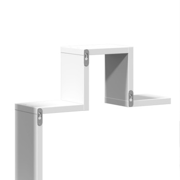 vidaXL Ράφι Τοίχου Λευκό 104,5x10x43cm από Επεξεργασμένο Ξύλο 1 τεμ.