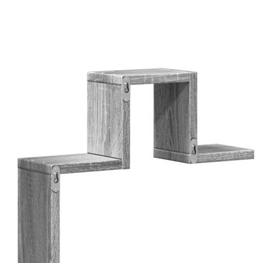 vidaXL Ραφιέρα Τοίχου Γκρι Sonoma 104,5x10x43cm Επεξεργασμένο Ξύλο 1 τεμ.