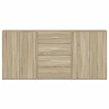 vidaXL Βοηθητικά Ντουλάπια 3 τεμ. Sonoma Δρυς 60x31x84cm Επεξ. Ξύλο