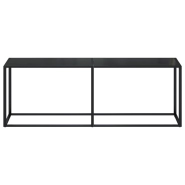 vidaXL Τραπέζι Κονσόλα Μαύρο 220x35x75,5cm από Ψημένο Γυαλί 1 τεμ.