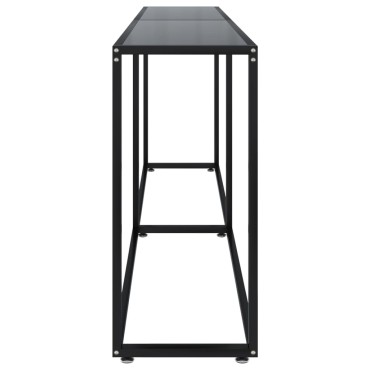 vidaXL Τραπέζι Κονσόλα Μαύρο 220x35x75,5cm από Ψημένο Γυαλί 1 τεμ.