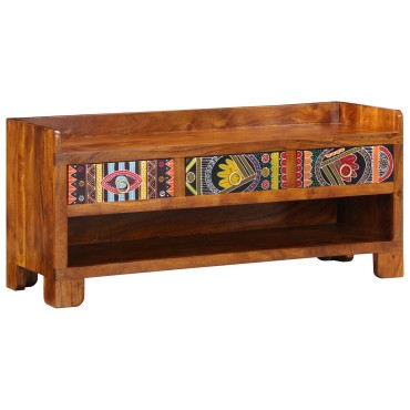 vidaXL Παγκάκι παπουτσιών 100x35x45cm από μασίφ ξύλο Ακακίας 1 τεμ.