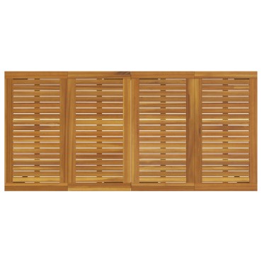vidaXL Τραπεζάκι Κήπου 200x90x75cm από Μασίφ Ξύλο Ακακίας και Μέταλλο 1 τεμ.