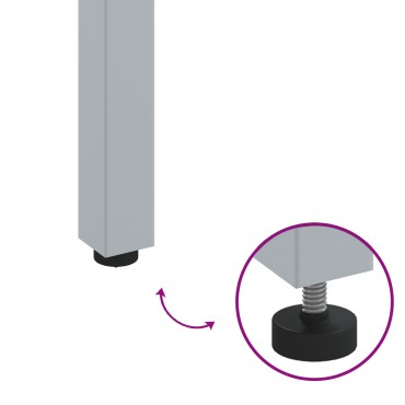 vidaXL Τραπεζάκι Κήπου 200x90x75cm από Μασίφ Ξύλο Ακακίας και Μέταλλο 1 τεμ.