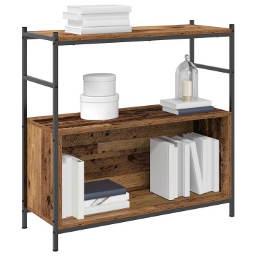 vidaXL Βιβλιοθήκη Καπνιστής Δρυς 80x30x78,5cm από Σύνθετο Ξύλο 1 τεμ.