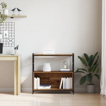 vidaXL Βιβλιοθήκη Καπνιστής Δρυς 80x30x78,5cm από Σύνθετο Ξύλο 1 τεμ.