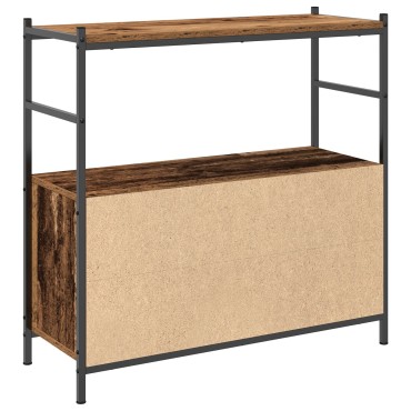 vidaXL Βιβλιοθήκη Καπνιστής Δρυς 80x30x78,5cm από Σύνθετο Ξύλο 1 τεμ.