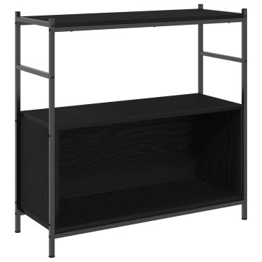vidaXL Βιβλιοθήκη Μαύρη Δρυς 80x30x78,5cm Κατασκευασμένο Ξύλο 1 τεμ.