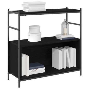 vidaXL Βιβλιοθήκη Μαύρη Δρυς 80x30x78,5cm Κατασκευασμένο Ξύλο 1 τεμ.