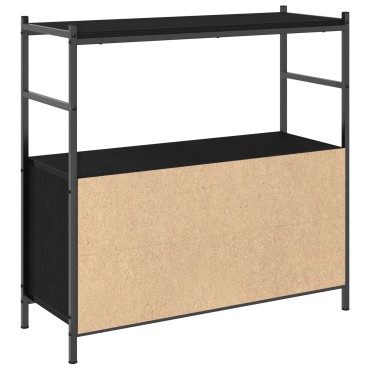 vidaXL Βιβλιοθήκη Μαύρη Δρυς 80x30x78,5cm Κατασκευασμένο Ξύλο 1 τεμ.