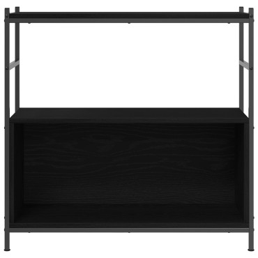 vidaXL Βιβλιοθήκη Μαύρη Δρυς 80x30x78,5cm Κατασκευασμένο Ξύλο 1 τεμ.