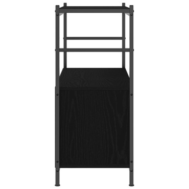 vidaXL Βιβλιοθήκη Μαύρη Δρυς 80x30x78,5cm Κατασκευασμένο Ξύλο 1 τεμ.
