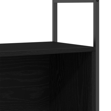 vidaXL Βιβλιοθήκη Μαύρη Δρυς 80x30x78,5cm Κατασκευασμένο Ξύλο 1 τεμ.