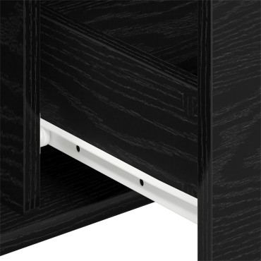 vidaXL Μπουφές Μαύρο Δρυς 104x35x70cm Κατασκευασμένο Ξύλο 1 τεμ.