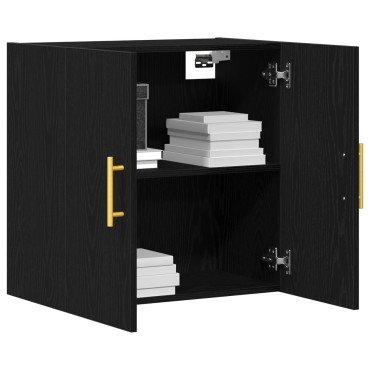 vidaXL Ντουλάπα Τοίχου Μαύρη Δρυς 60x31x70cm Κατασκευασμένο ξύλο 1 τεμ.