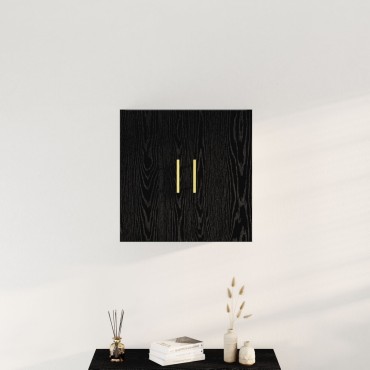 vidaXL Ντουλάπα Τοίχου Μαύρη Δρυς 60x31x70cm Κατασκευασμένο ξύλο 1 τεμ.