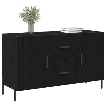 vidaXL Μπουφές Μαύρο Δρυς 100x36x60cm Συγκροτημένο Ξύλο 1 τεμ.