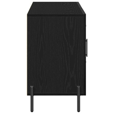 vidaXL Μπουφές Μαύρο Δρυς 100x36x60cm Συγκροτημένο Ξύλο 1 τεμ.