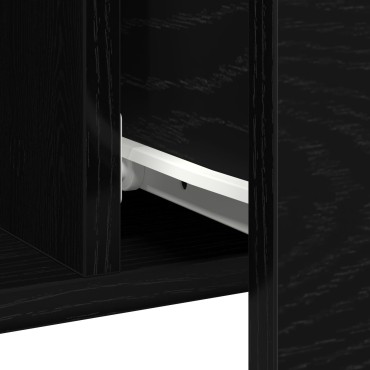 vidaXL Μπουφές Μαύρο Δρυς 100x36x60cm Συγκροτημένο Ξύλο 1 τεμ.