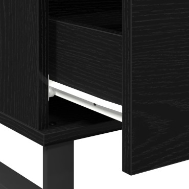 vidaXL Τραπέζι Καφέ Μαύρο Δρυς 90x50x36,5cm Επεξεργασμένο ξύλο 1 τεμ.