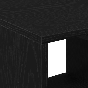 vidaXL Τραπέζι Σαλονιού Μαύρο Καπλαμά 90x49x45cm Επεξεργασμένου Ξύλου 1 τεμ.