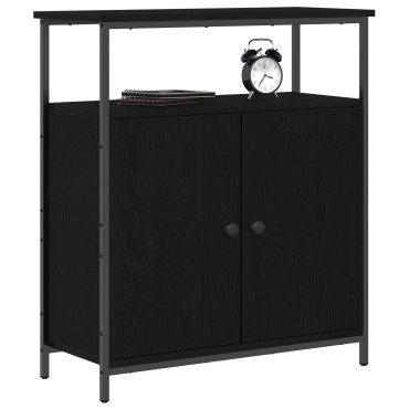 vidaXL Μπουφές Μαύρο Δρυς 70x30x80cm από Κατασκευασμένο Ξύλο 1 τεμ.
